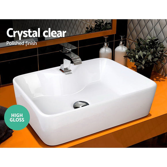Cefito Bathroom Basin Ceramic Vanity Sink Hand Wash Bowl 48x38cm - RnR Galore