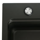 Cefito Kitchen Sink 75X45CM Stainless Steel Basin Single Bowl Drain Part Black - RnR Galore