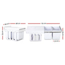 Cefito Pull Out Bin Kitchen Double Basket 2X15L White - RnR Galore
