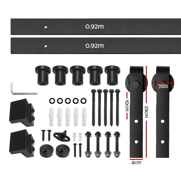 Cefito Sliding Barn Door Hardware Track Set 1.83m - RnR Galore