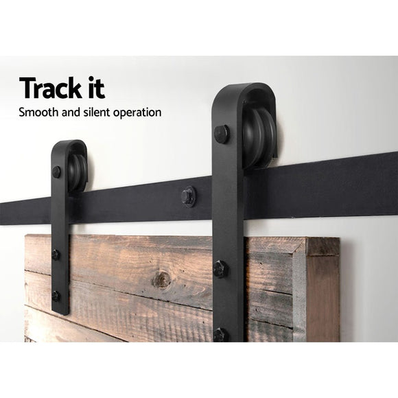 Cefito Sliding Barn Door Hardware Track Set 1.83m - RnR Galore