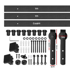 Cefito Sliding Barn Door Hardware Track Set 2.44m - RnR Galore