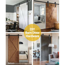 Cefito Sliding Barn Door Hardware Track Set 3.66m - RnR Galore