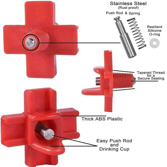 Cheeky Chooka Horizontal Poultry Water Nipple 5Pk - RnR Galore