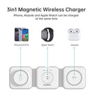 CHOETECH T588 - F - WH 3 - in - 1 Foldable Fast Wireless Charger for Phone/Watch/Earphone - RnR Galore