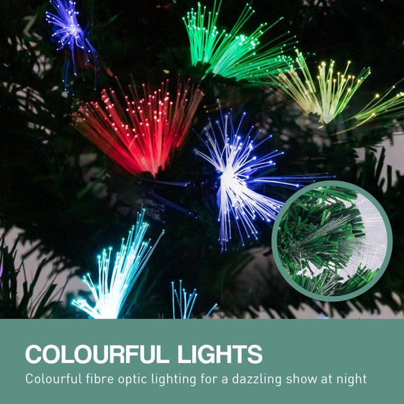 Christabelle 1.2m Enchanted Pre Lit Fibre Optic Christmas Tree Stars Xmas Decor - RnR Galore