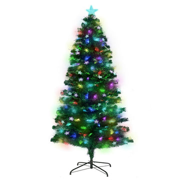 Christabelle 1.2m Enchanted Pre Lit Fibre Optic Christmas Tree Stars Xmas Decor - RnR Galore