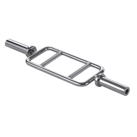 Chrome Olympic Tricep Bar Barbell Heavy Duty with Spring Collars - RnR Galore