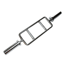 Chrome Olympic Tricep Bar Barbell Heavy Duty with Spring Collars - RnR Galore