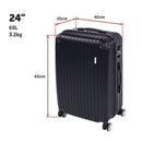 Delegate Suitcases Luggage Set 20" 24" 28"Carry On Trolley TSA Travel Bag - RnR Galore