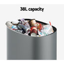 Devanti 38L Motion Sensor Bin Rubbish Automatic Grey - RnR Galore