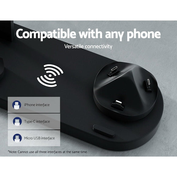 Devanti 4 - in - 1 Wireless Charger Dock Multi - function Charging Station for Phone - RnR Galore