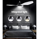 Devanti 48'' Ceiling Fan DC Motor w/Light w/Remote - White - RnR Galore