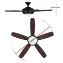 Devanti 52'' Ceiling Fan AC Motor 5 Blades w/Light - Dark Wood - RnR Galore