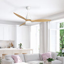 Devanti 52'' Ceiling Fan AC Motor w/Light w/Remote - Light Wood - RnR Galore