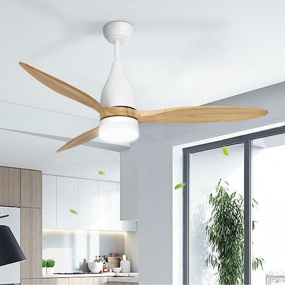 Devanti 52'' Ceiling Fan AC Motor w/Light w/Remote - Light Wood - RnR Galore