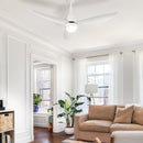 Devanti 52'' Ceiling Fan DC Motor LED Light Remote Control - White - RnR Galore