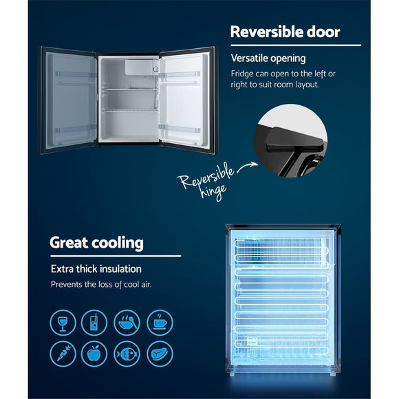 Devanti 70L Bar Fridge Black - RnR Galore