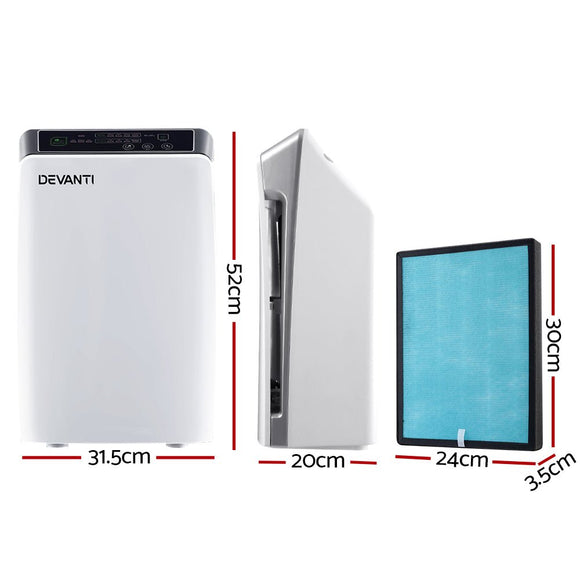 Devanti Air Purifier 4 Stage HEPA w/Replacement Filter - RnR Galore