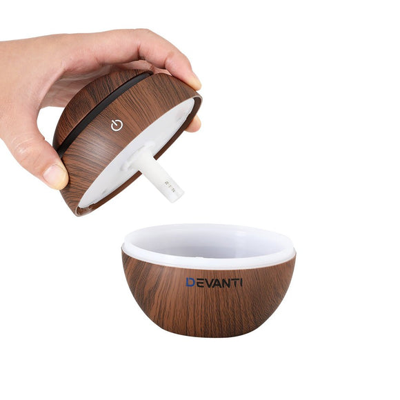 Devanti Aroma Diffuser Aromatherapy Dark Wood 130ml - RnR Galore