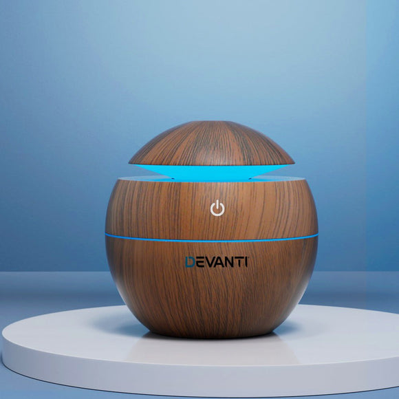 Devanti Aroma Diffuser Aromatherapy Dark Wood 130ml - RnR Galore