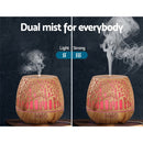 Devanti Aroma Diffuser Aromatherapy Wood Grain 400ml - RnR Galore