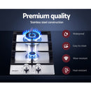 Devanti Gas Cooktop 30cm 2 Burner Silvir - RnR Galore