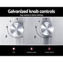 Devanti Gas Cooktop 30cm 2 Burner Silvir - RnR Galore