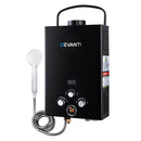 Devanti Portable Gas Water Heater 8L/Min With Pump LPG System Black - RnR Galore