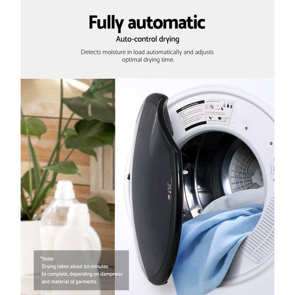 Devanti Tumble Dryer 5kg Fully Auto Black - RnR Galore