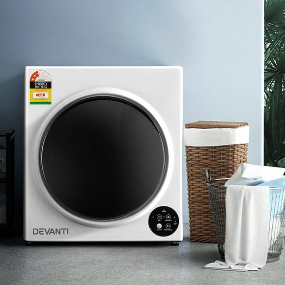Devanti Tumble Dryer 5kg Fully Auto Black - RnR Galore