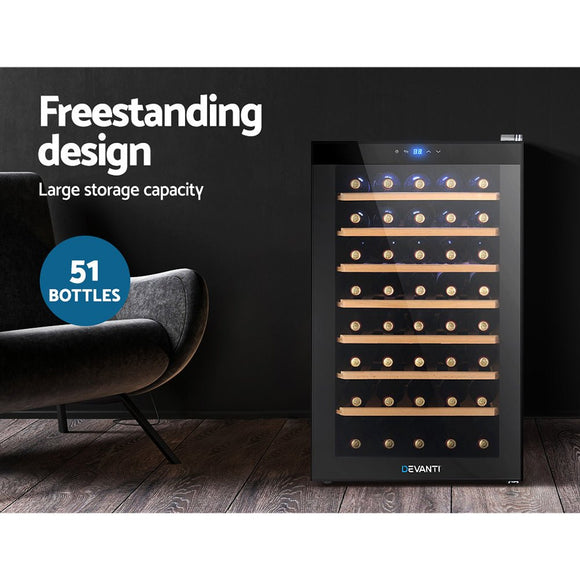 Devanti Wine Fridge Cooler 51 Bottles - RnR Galore