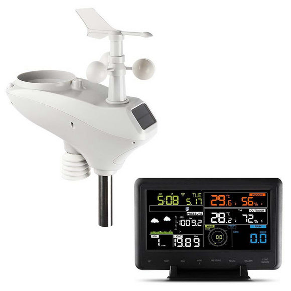 Devanti Wireless WiFi Professional Weather Station Solar Sensor LCD UV Light - RnR Galore