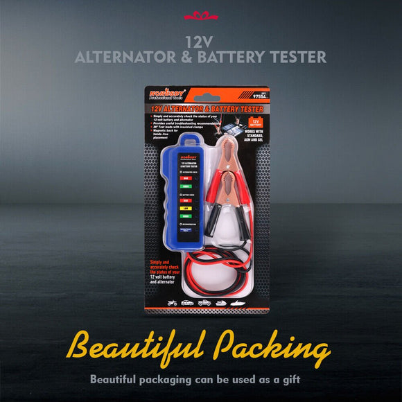 Digital 12V Alternator Battery Tester Car Load Tester Automotive Voltage Check - RnR Galore