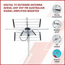 Digital TV Outdoor Antenna Aerial UHF VHF FM Signal Booster HD - RnR Galore