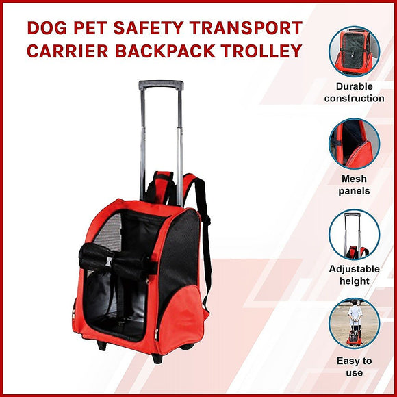 Dog Pet Safety Transport Carrier Backpack Trolley - RnR Galore
