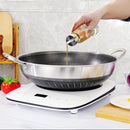Double Ear 304 Stainless Steel 36cm Non - Stick Stir Fry Cooking Kitchen Wok Pan with Lid Honeycomb Double Sided - RnR Galore