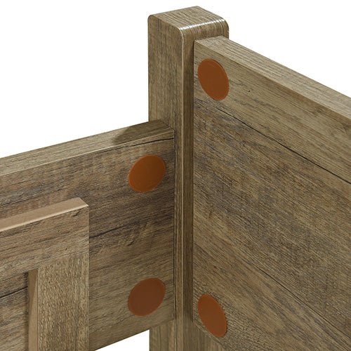 Double Size Bed Frame Natural Wood like MDF in Oak Colour - RnR Galore