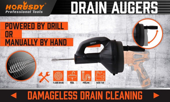 Drain Auger Drain Cleaner Unblocker Auger Sewage Pipe Cleaning Plumbing Tool - RnR Galore