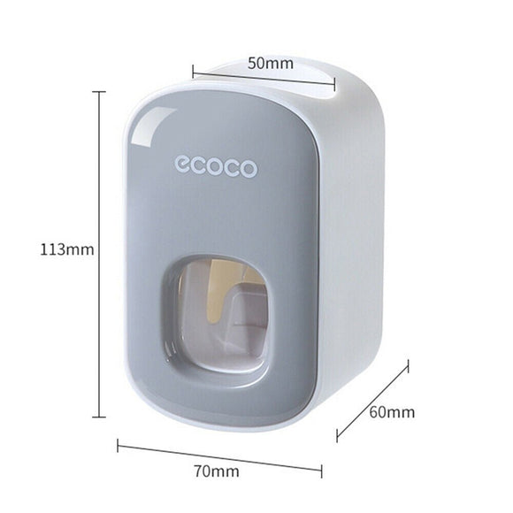 Ecoco Wall mount auto ands Free Toothpaste Dispenser Automatic Toothpaste Squeezer Bathroom Toothpaste Holder Black - RnR Galore