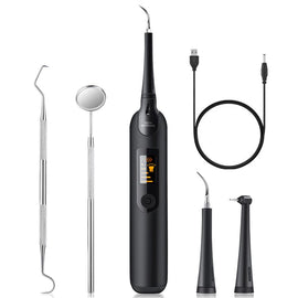 Electric Ultrasonic Dental Tartar Plaque Calculus Tooth Remover Set Kits Cleaner with LED Screen - RnR Galore