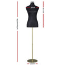 Embellir Female Mannequin Dummy Model Dressmaker Clothes Display Torso Tailor BK - RnR Galore