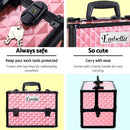 Embellir Portable Cosmetic Beauty Makeup Case - Diamond Pink - RnR Galore