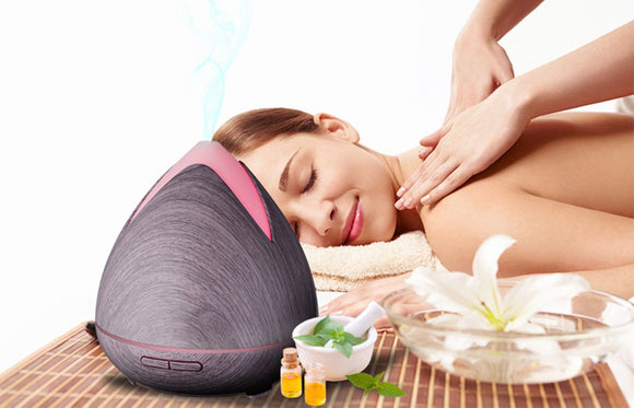 Essential Oils Ultrasonic Aromatherapy Diffuser Air Humidifier Purify 400ML - Violet - RnR Galore