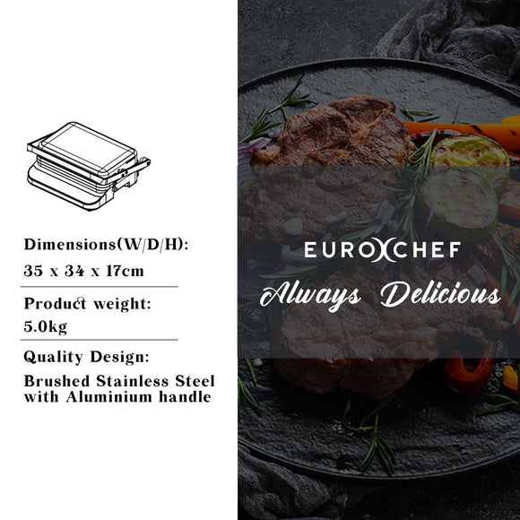 EUROCHEF EUC - CG7 Smart Multi Contact Grill Sandwich Panini Press Maker Fast Cafe Style - RnR Galore