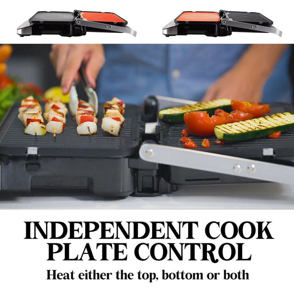 EUROCHEF EUC - CG7 Smart Multi Contact Grill Sandwich Panini Press Maker Fast Cafe Style - RnR Galore