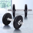 Everfit 10kg Dumbbell Set Weight Plates Dumbbells Lifting Bench - RnR Galore