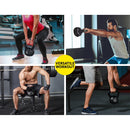 Everfit 12kg Kettlebell Set Weight Lifting Bench Dumbbells Kettle Bell Gym Home - RnR Galore