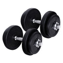 Everfit 20kg Dumbbell Set Weight Plates Dumbbells Lifting Bench - RnR Galore