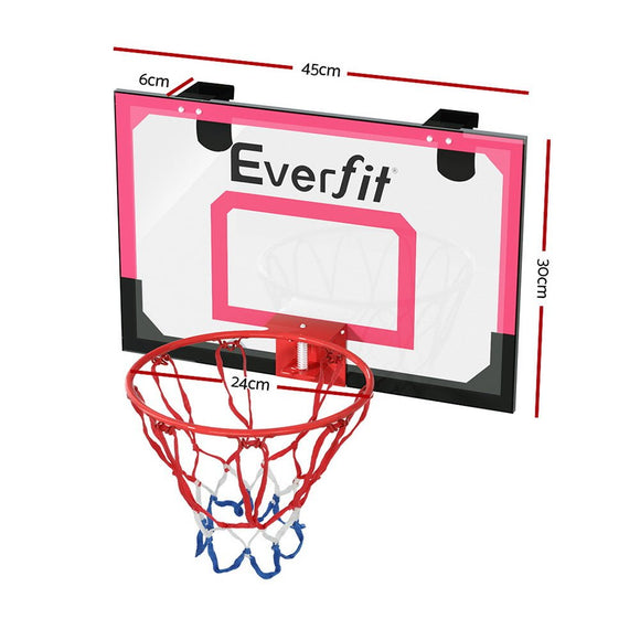 Everfit 23" Mini Basketball Hoop Backboard Door Wall Mounted Sports Kids Red - RnR Galore